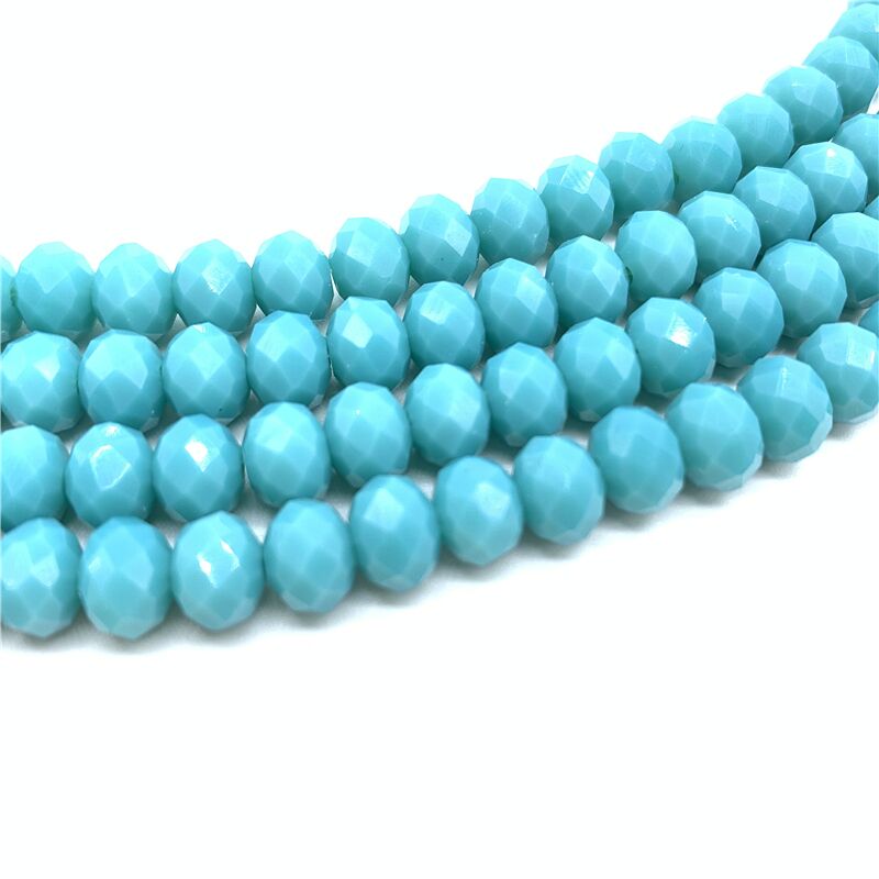 Wholesale 4x6mm/50pcs Crystal Rondel Faceted Crystal Glass Beads Loose Spacer Round Beads for Jewelry Making Jewelry Diy