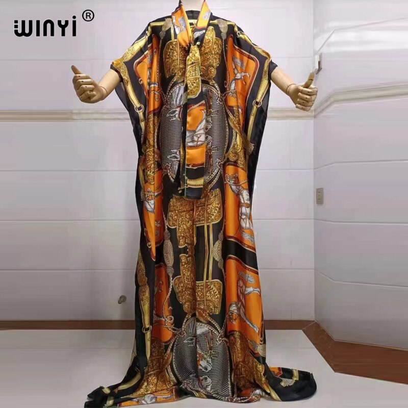 women Print Bohemia Hijab Loose Elegant Muslim Abaya dress Sexy Lady Party maxi