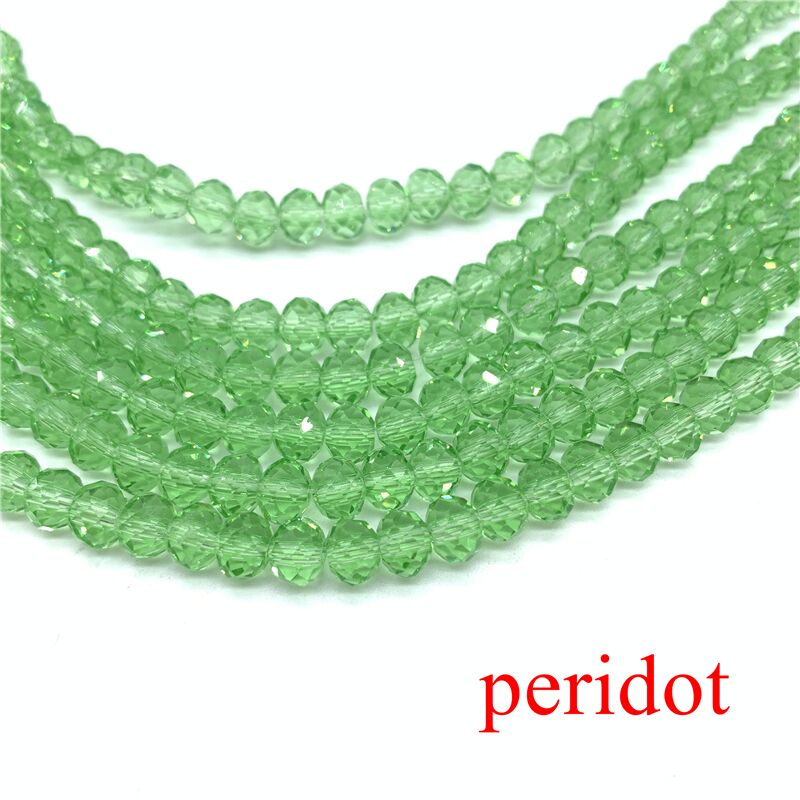 Wholesale 4x6mm/50pcs Crystal Rondel Faceted Crystal Glass Beads Loose Spacer Round Beads for Jewelry Making Jewelry Diy