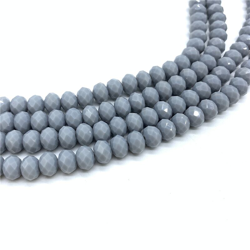 Wholesale 4x6mm/50pcs Crystal Rondel Faceted Crystal Glass Beads Loose Spacer Round Beads for Jewelry Making Jewelry Diy