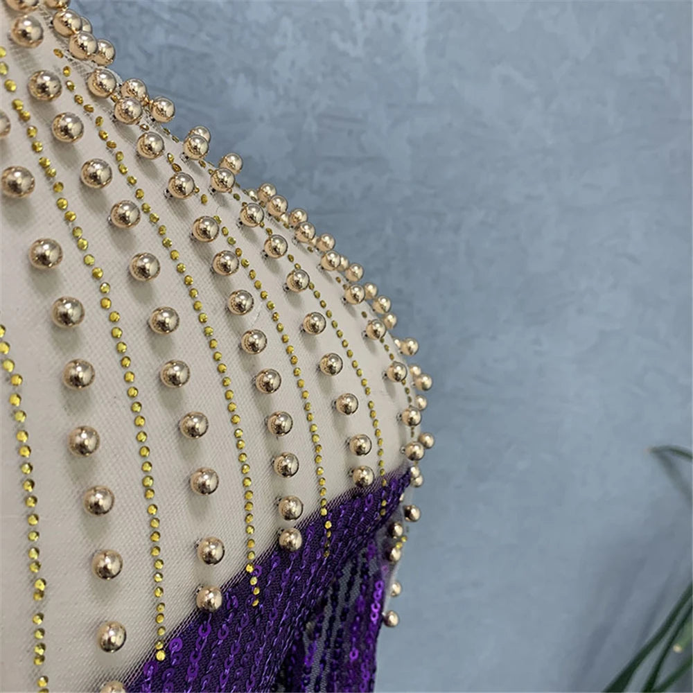 Sequin Mermaid Bodycon Sexy Gowns Sequin Kaftan Dress Ladies Clothing