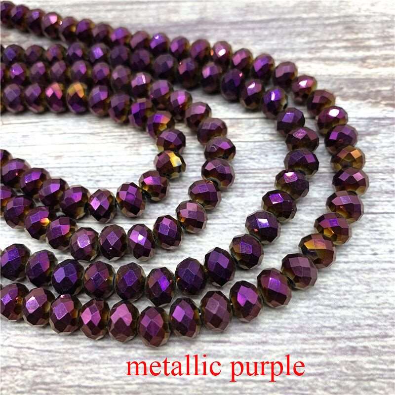 2X3/ 3X4/ 4X6/ 6X8mm Crystal Beads AB Multicolor Sapcer Glass Beads for Jewelry Hand Ring Necklace Making DIY Wholesale