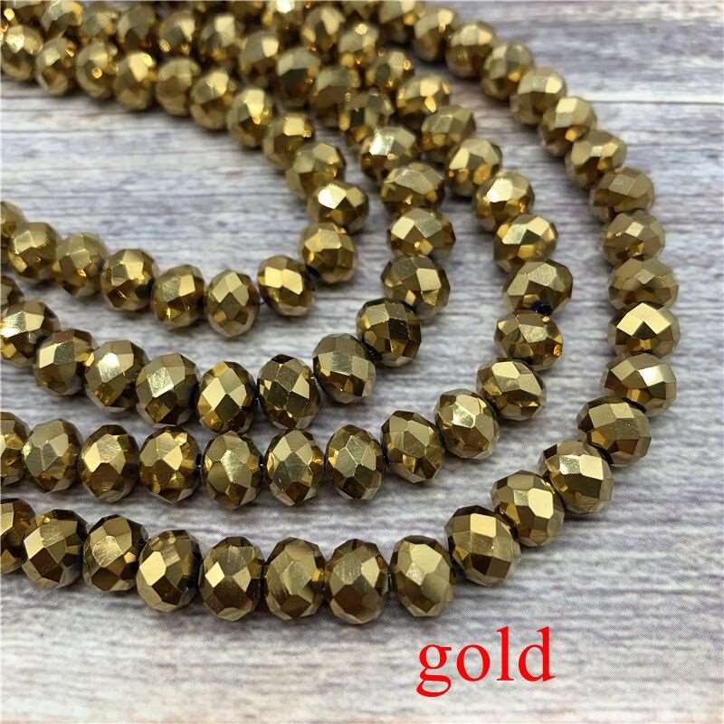2X3/ 3X4/ 4X6/ 6X8mm Crystal Beads AB Multicolor Sapcer Glass Beads for Jewelry Hand Ring Necklace Making DIY Wholesale