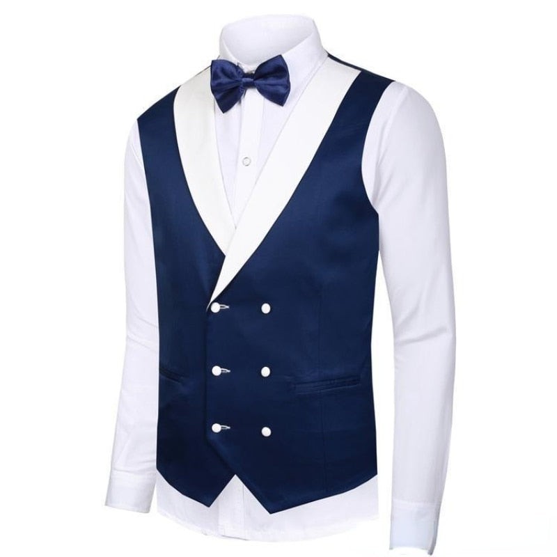 Groom Tuxedos Peak Lapel Best Man Suits Men's Wedding Suits (Jacket+Pants+Vest)