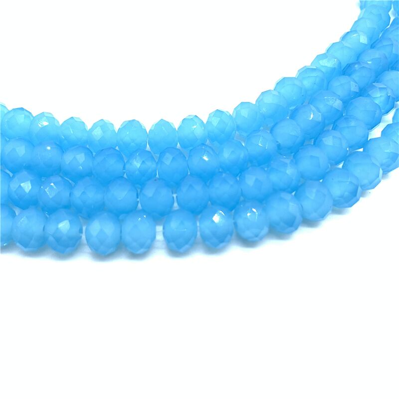 Wholesale 4x6mm/50pcs Crystal Rondel Faceted Crystal Glass Beads Loose Spacer Round Beads for Jewelry Making Jewelry Diy
