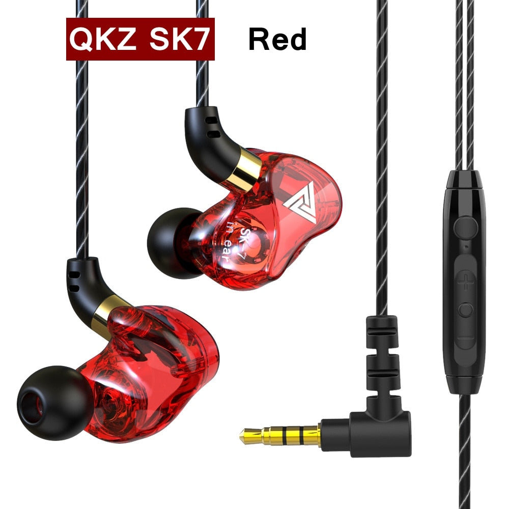 Original QKZ AK6 Copper Driver HiFi Wired Earphone Sport Running Headphones Bass Stereo Headset Music Earbuds fone de ouvido