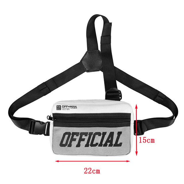 Functional Tactical Chest Bag Fashion Bullet Hip Hop Vest Streetwear Bag Waist Pack Women Black Chest Rig Bag 233