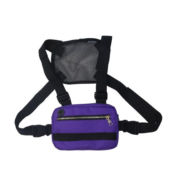 Functional Tactical Chest Bag Fashion Bullet Hip Hop Vest Streetwear Bag Waist Pack Women Black Chest Rig Bag 233