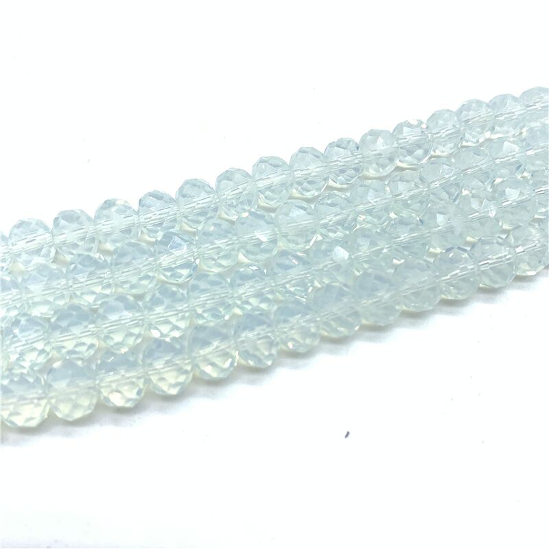 Wholesale 4x6mm/50pcs Crystal Rondel Faceted Crystal Glass Beads Loose Spacer Round Beads for Jewelry Making Jewelry Diy