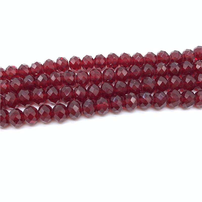 Wholesale 4x6mm/50pcs Crystal Rondel Faceted Crystal Glass Beads Loose Spacer Round Beads for Jewelry Making Jewelry Diy