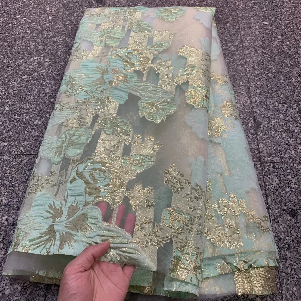MIQIER2021 High Quality African Nigerian Tulle Lace Fabric Organza Embroidery Guipure Party Gown Dress Brocade Jacquard French