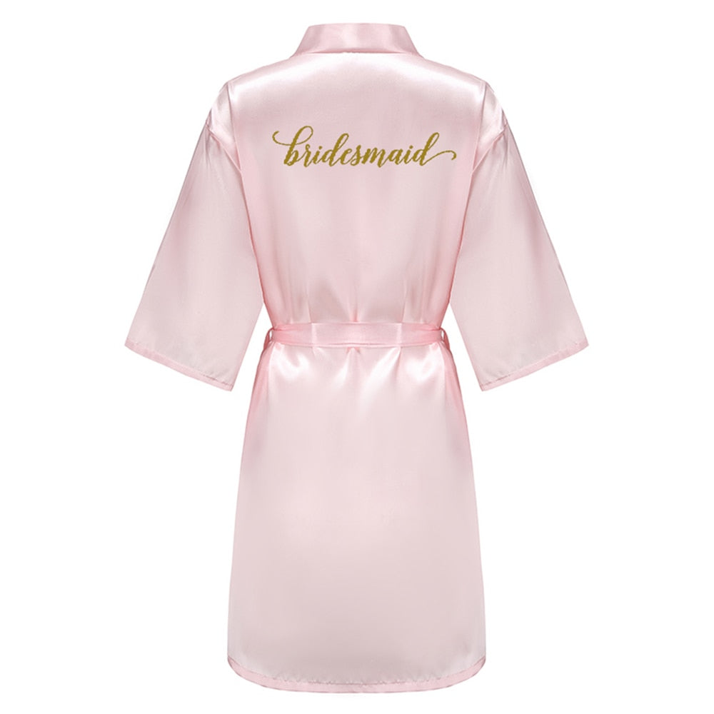 Burgundy Satin Kimono Robes women short pajamas dressing gown wine red Bridesmaid Gift team bride Bridal Party Robes