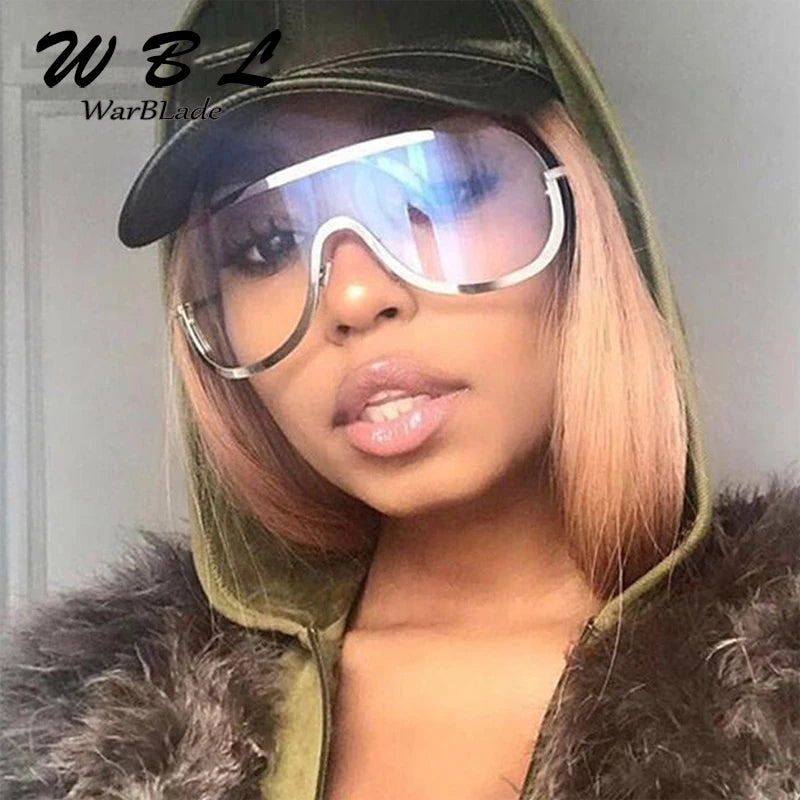 WarBLade Women Big Glasses Frame Fashion Oversized Men Rimless Optical Eyeglasses For Ladies Female Clear Lens Eye Glasses New