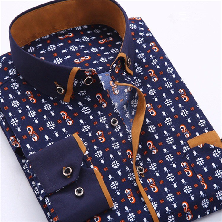 Jenkins Dress Shirt Long Sleeve Slim Fit Button Down Collar Business Shirts