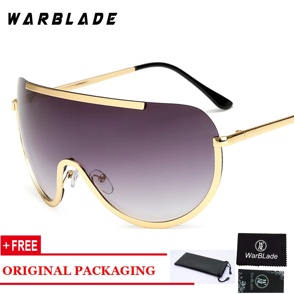 WarBLade Women Big Glasses Frame Fashion Oversized Men Rimless Optical Eyeglasses For Ladies Female Clear Lens Eye Glasses New