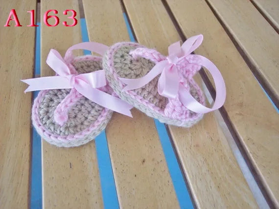 Crochet Baby flip flop sandals,baby Summer sandals,CROCHET Baby Sandals with Little Puff Flowers Size9cm,10cm,11cm