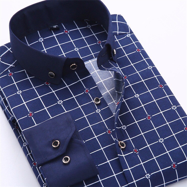Jenkins Dress Shirt Long Sleeve Slim Fit Button Down Collar Business Shirts