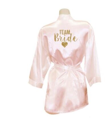 Bridesmaid Robes Robes Bridal Robes Light Pink Satin Robe Bridesmaid Robes Wedding