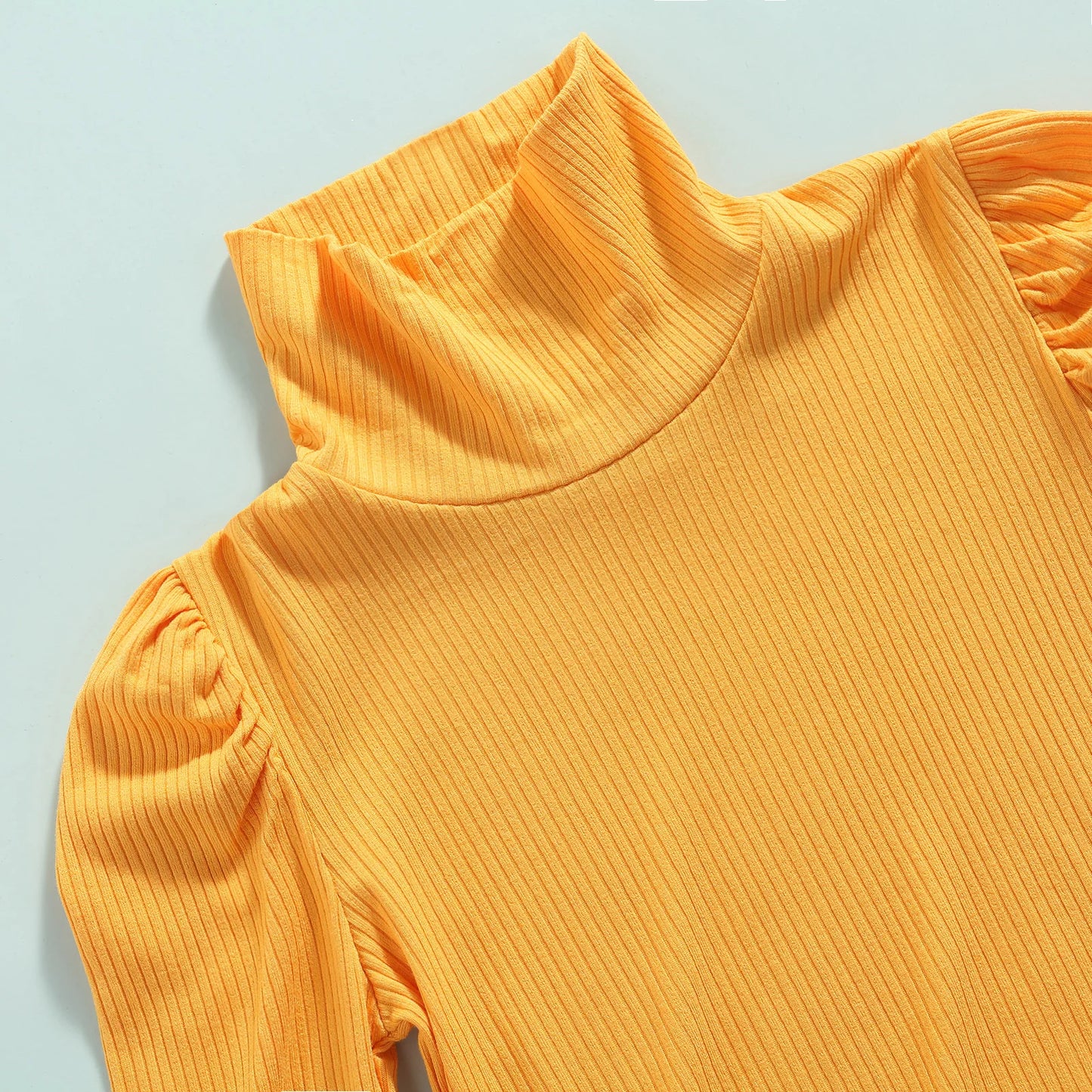 Fashion Kids Autumn Set Baby Girls 2Pcs Tracksuit Solid Color Mock-Neck Long Sleeves Knit Tops + Ripped Jeans Outfits 2-7 Years