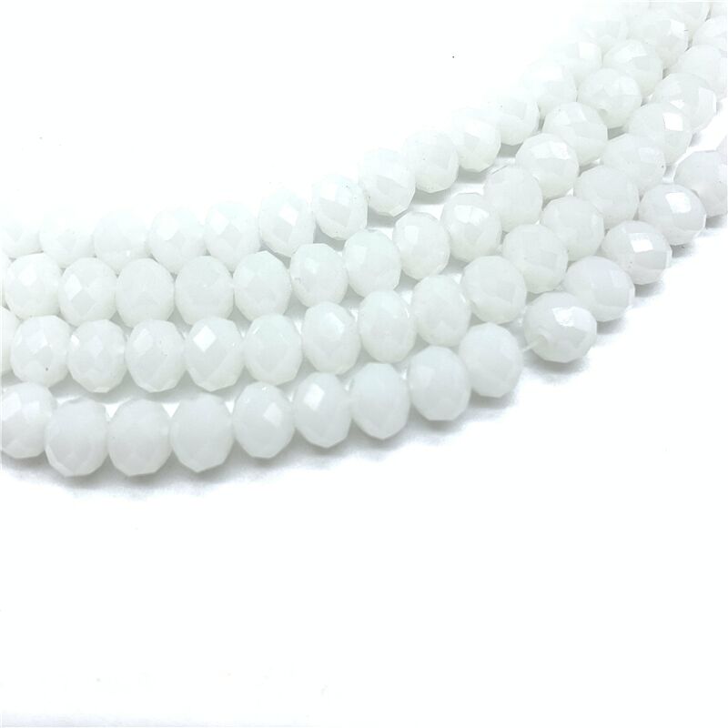 Wholesale 4x6mm/50pcs Crystal Rondel Faceted Crystal Glass Beads Loose Spacer Round Beads for Jewelry Making Jewelry Diy