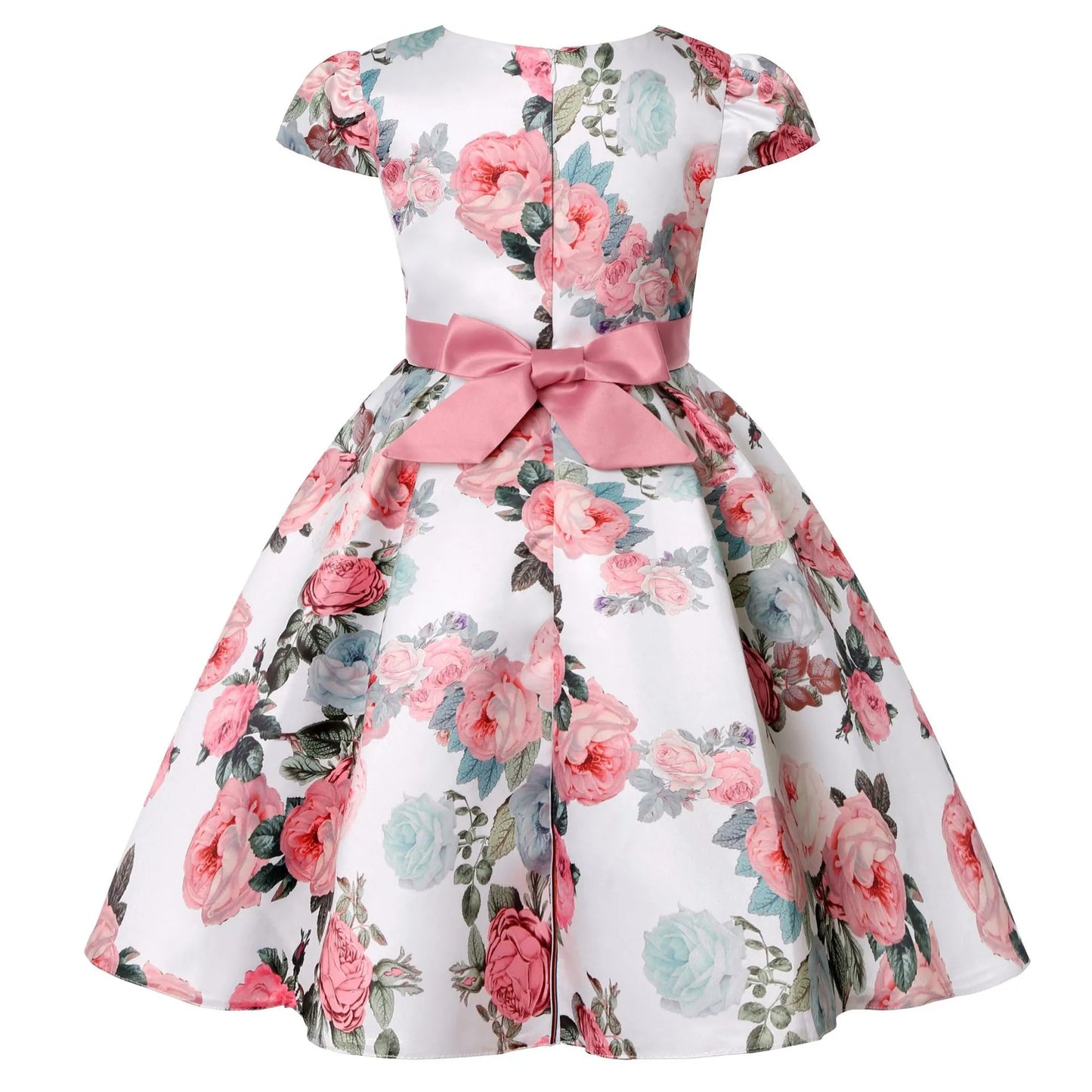 Kids Flower Elegant Causal Princess Party Dresses Children Clothing