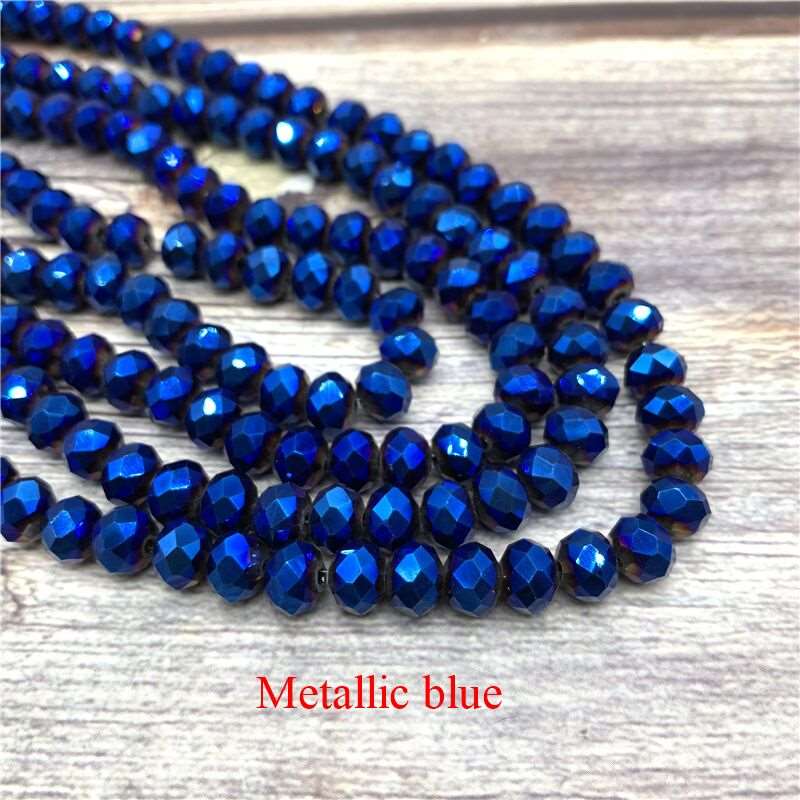 2X3/ 3X4/ 4X6/ 6X8mm Crystal Beads AB Multicolor Sapcer Glass Beads for Jewelry Hand Ring Necklace Making DIY Wholesale