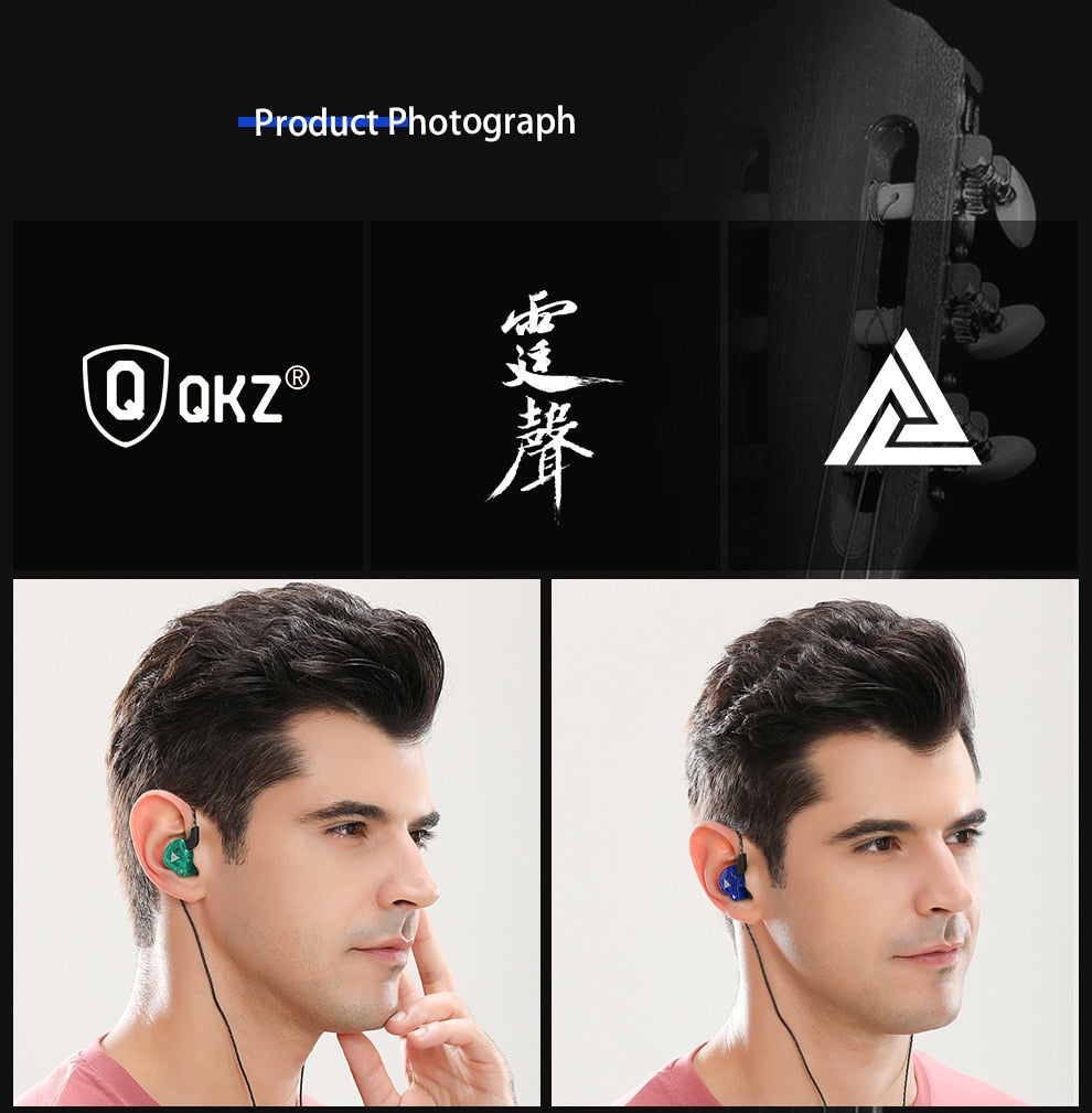Original QKZ AK6 Copper Driver HiFi Wired Earphone Sport Running Headphones Bass Stereo Headset Music Earbuds fone de ouvido