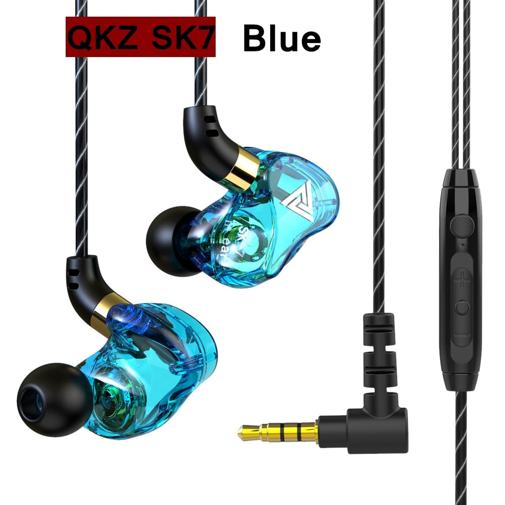 Original QKZ AK6 Copper Driver HiFi Wired Earphone Sport Running Headphones Bass Stereo Headset Music Earbuds fone de ouvido