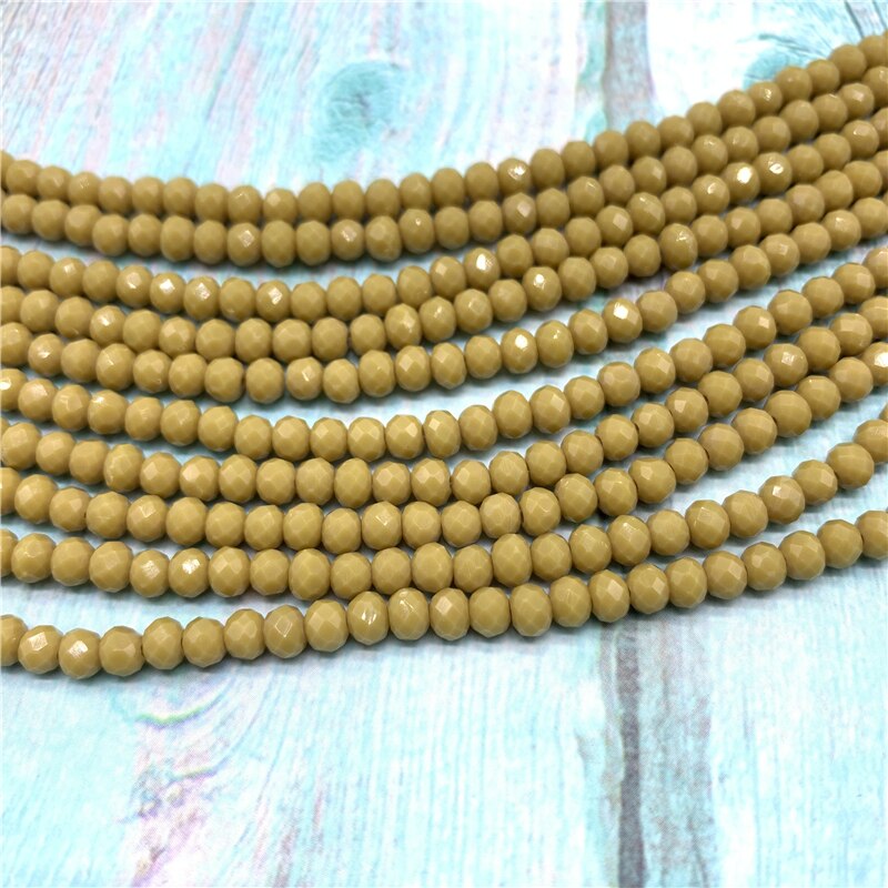 Wholesale 4x6mm/50pcs Crystal Rondel Faceted Crystal Glass Beads Loose Spacer Round Beads for Jewelry Making Jewelry Diy