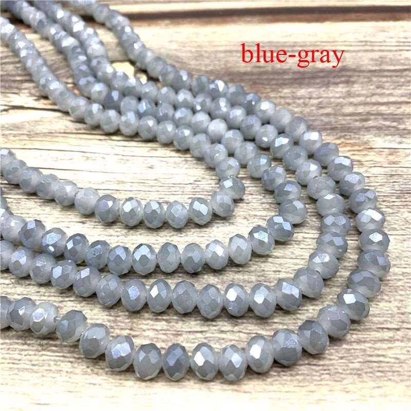2X3/ 3X4/ 4X6/ 6X8mm Crystal Beads AB Multicolor Sapcer Glass Beads for Jewelry Hand Ring Necklace Making DIY Wholesale