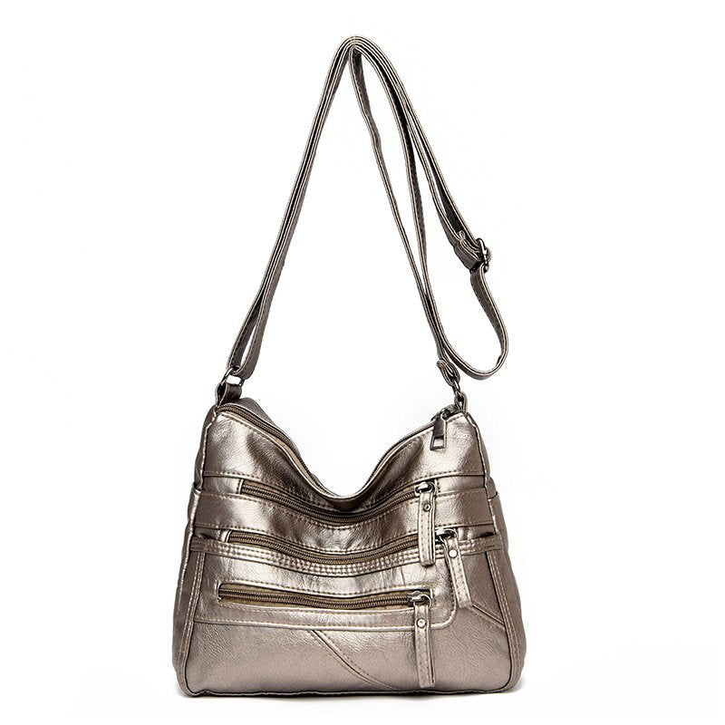 High Quality Women's Soft Leather Shoulder Bags Multi-Layer Classic Crossbody Bag Luxury Designer Handbag and Purse