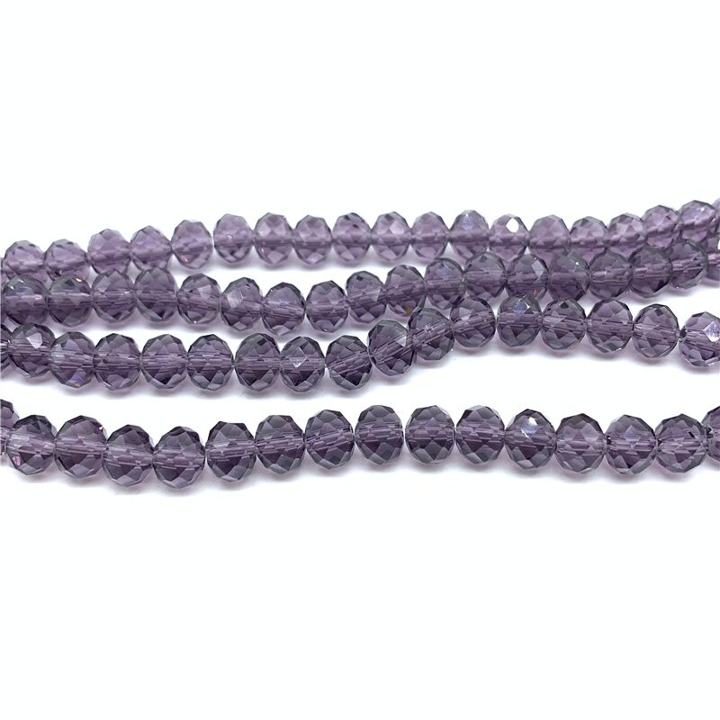 Wholesale 4x6mm/50pcs Crystal Rondel Faceted Crystal Glass Beads Loose Spacer Round Beads for Jewelry Making Jewelry Diy