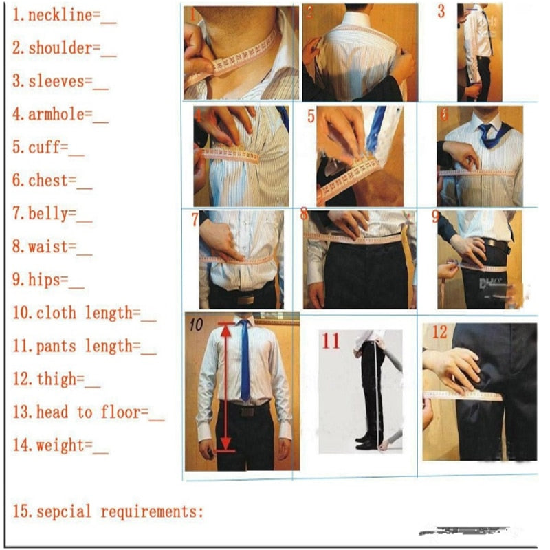 Groom Tuxedos Peak Lapel Best Man Suits Men's Wedding Suits (Jacket+Pants+Vest)