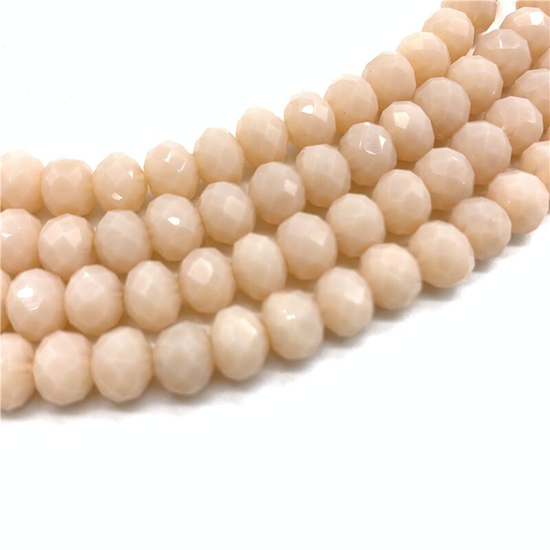 Wholesale 4x6mm/50pcs Crystal Rondel Faceted Crystal Glass Beads Loose Spacer Round Beads for Jewelry Making Jewelry Diy