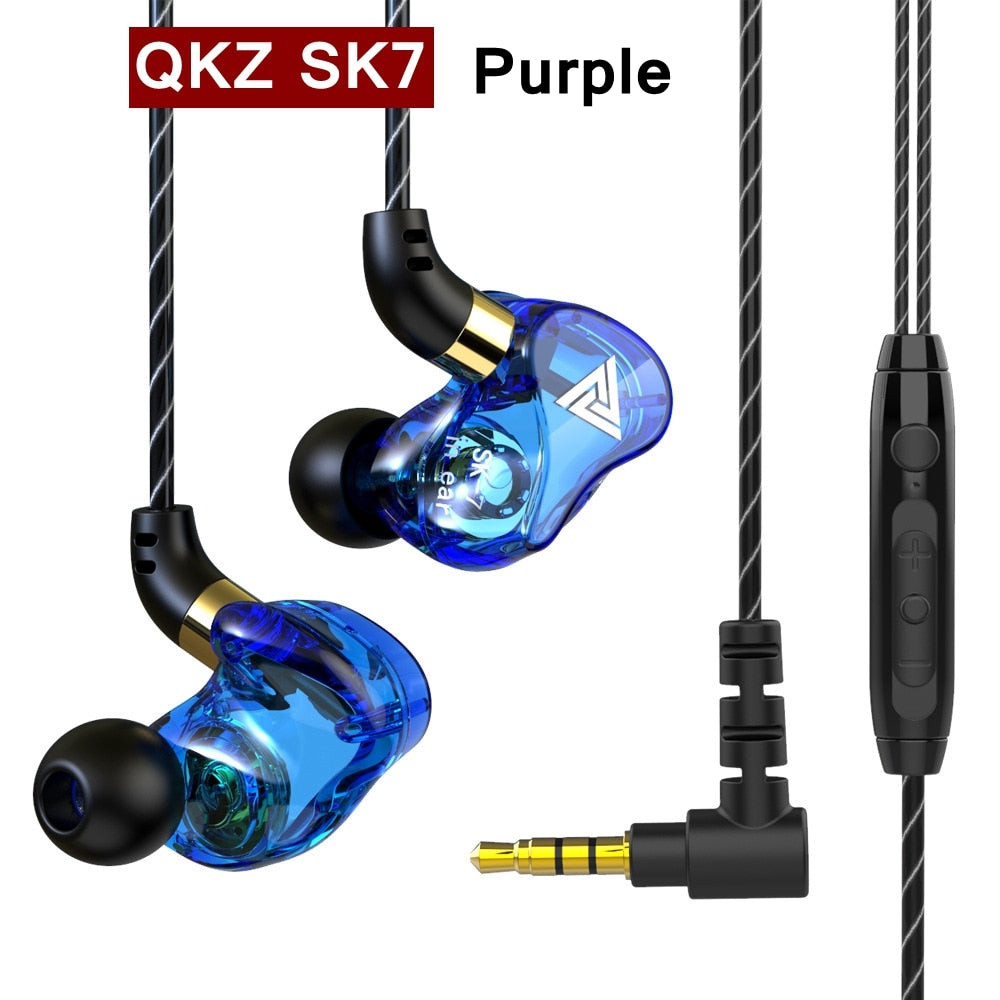 Original QKZ AK6 Copper Driver HiFi Wired Earphone Sport Running Headphones Bass Stereo Headset Music Earbuds fone de ouvido