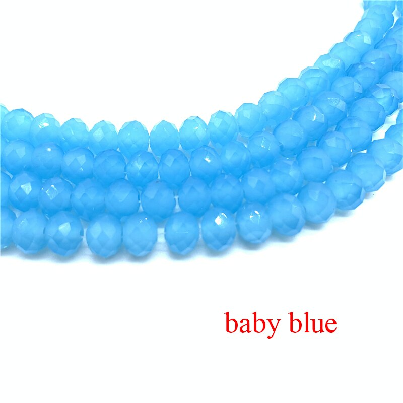 Wholesale 4x6mm/50pcs Crystal Rondel Faceted Crystal Glass Beads Loose Spacer Round Beads for Jewelry Making Jewelry Diy
