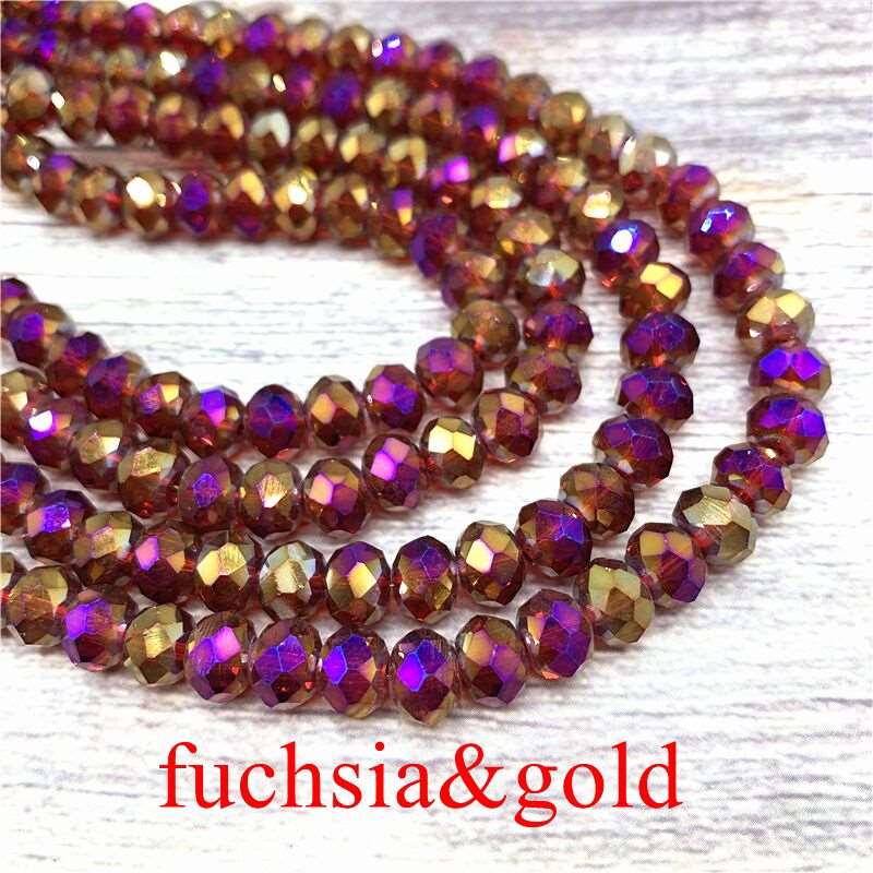 2X3/ 3X4/ 4X6/ 6X8mm Crystal Beads AB Multicolor Sapcer Glass Beads for Jewelry Hand Ring Necklace Making DIY Wholesale