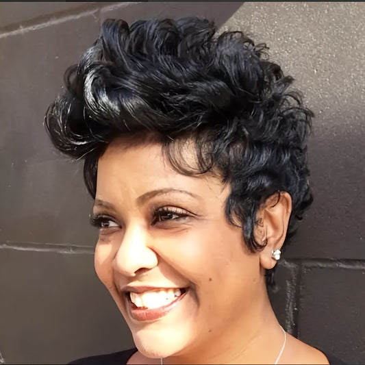 Short Curly Wig with Bangs