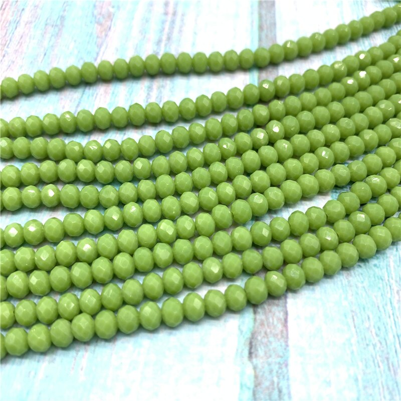 Wholesale 4x6mm/50pcs Crystal Rondel Faceted Crystal Glass Beads Loose Spacer Round Beads for Jewelry Making Jewelry Diy