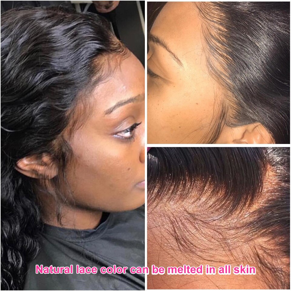 Deep Wave 4x4 Lace Closure Pre Plucked Short Bob Lace Frontal Wigs