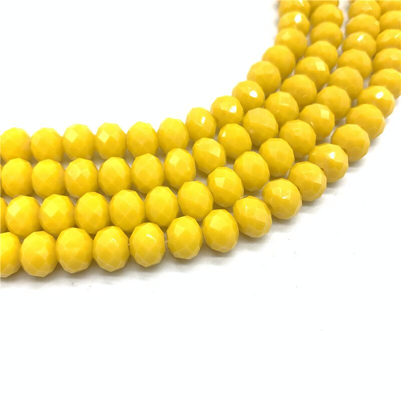 Wholesale 4x6mm/50pcs Crystal Rondel Faceted Crystal Glass Beads Loose Spacer Round Beads for Jewelry Making Jewelry Diy