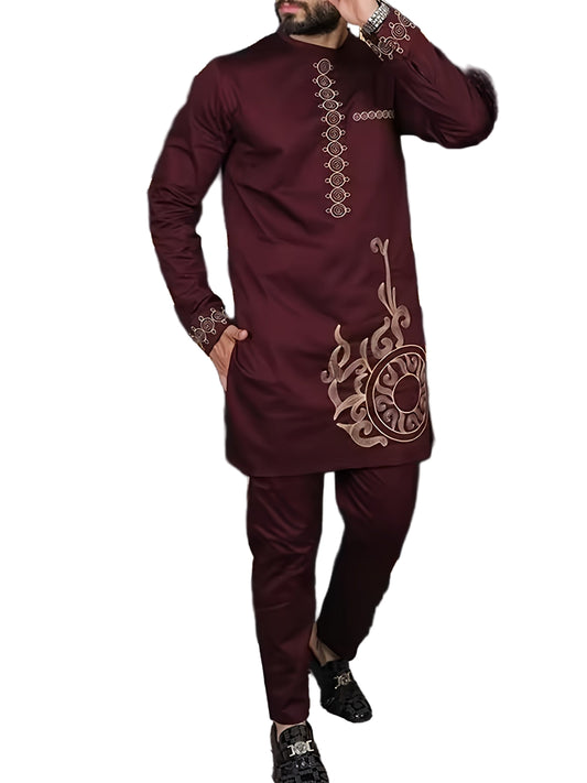 Kenis Collection Men's African-Style 2-piece set
