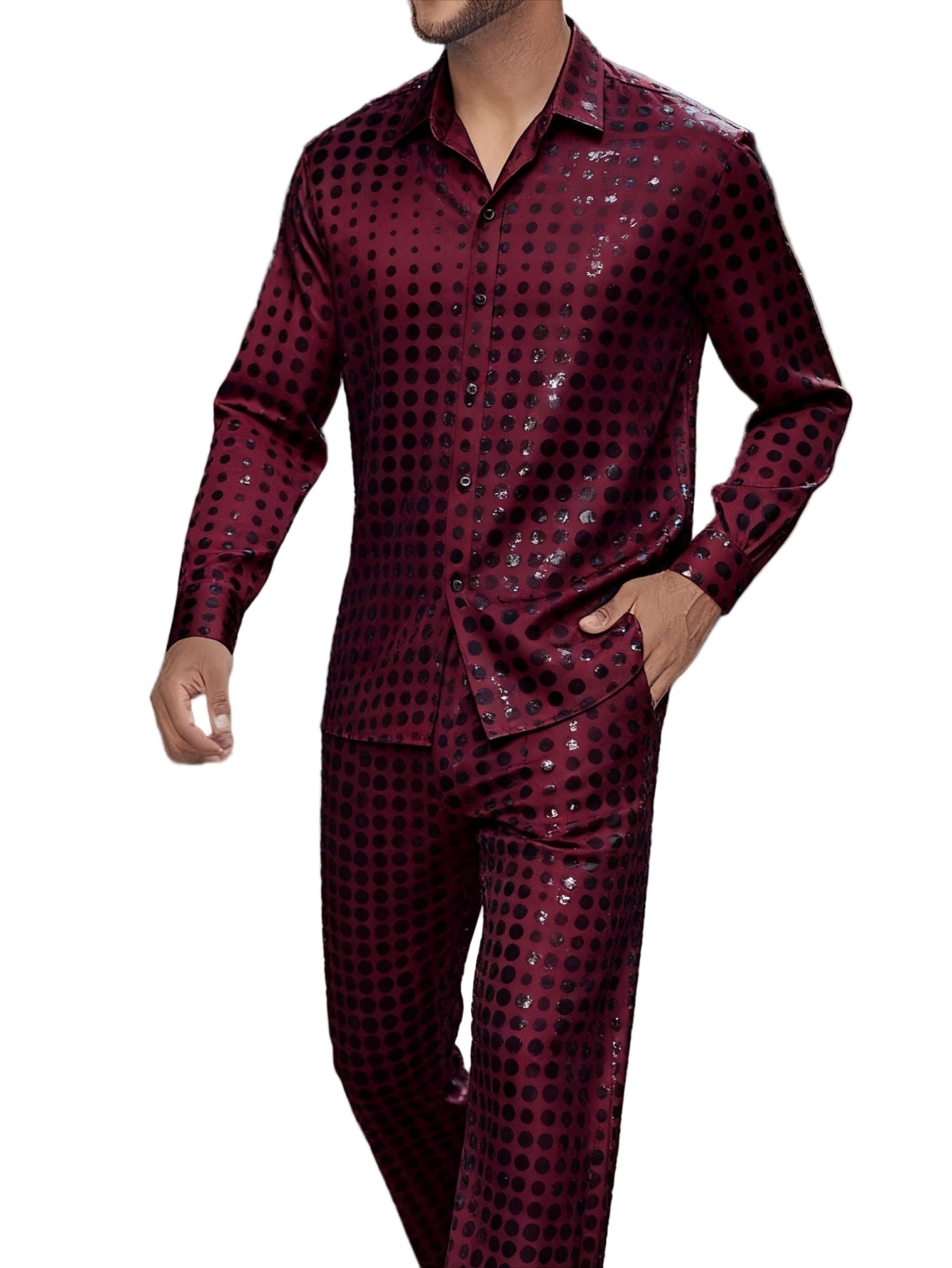 Men’s Polka Dot 2-Piece Suit
