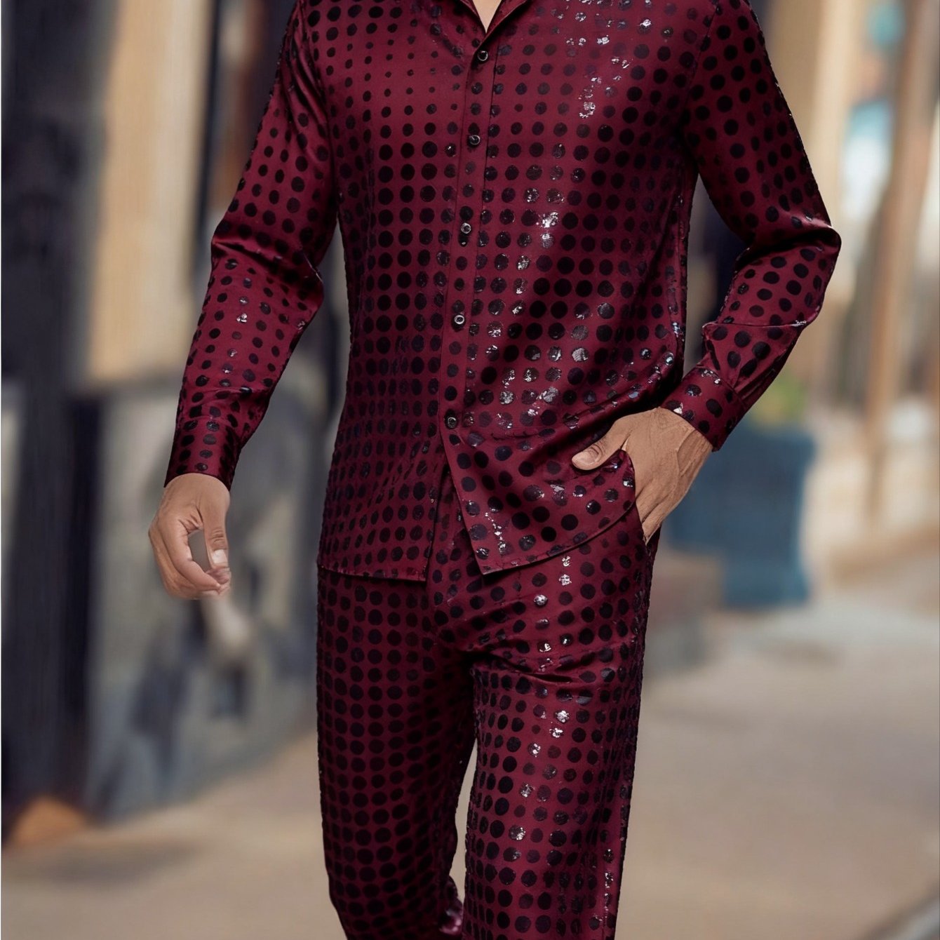 Men’s Polka Dot 2-Piece Suit