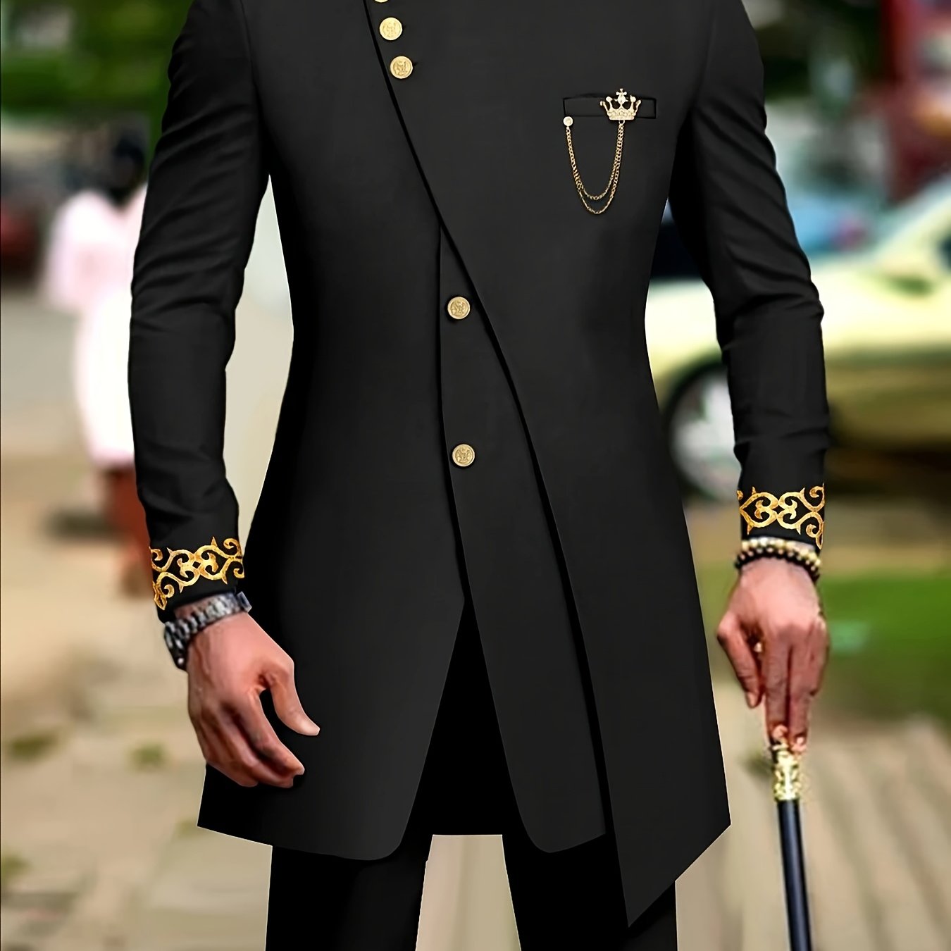 Men's Casual Long-sleeved Two-piece Suit