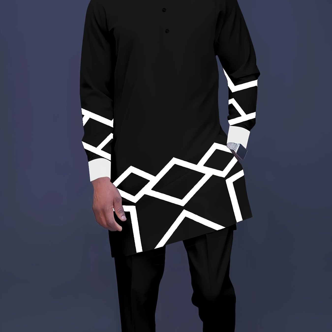 Kenis Designer Men’s Long Sleeve Casual Suit