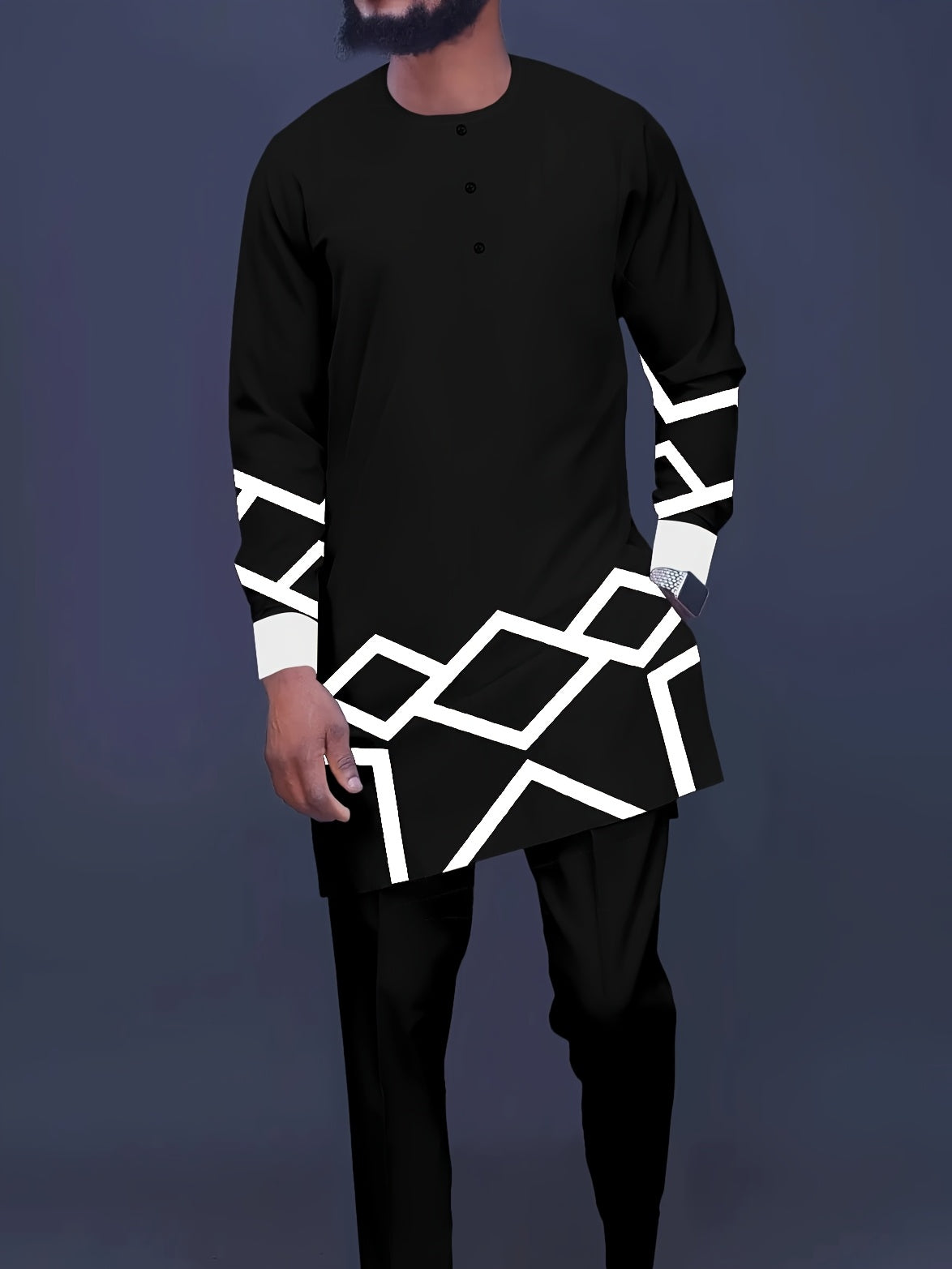 Kenis Designer Men’s Long Sleeve Casual Suit