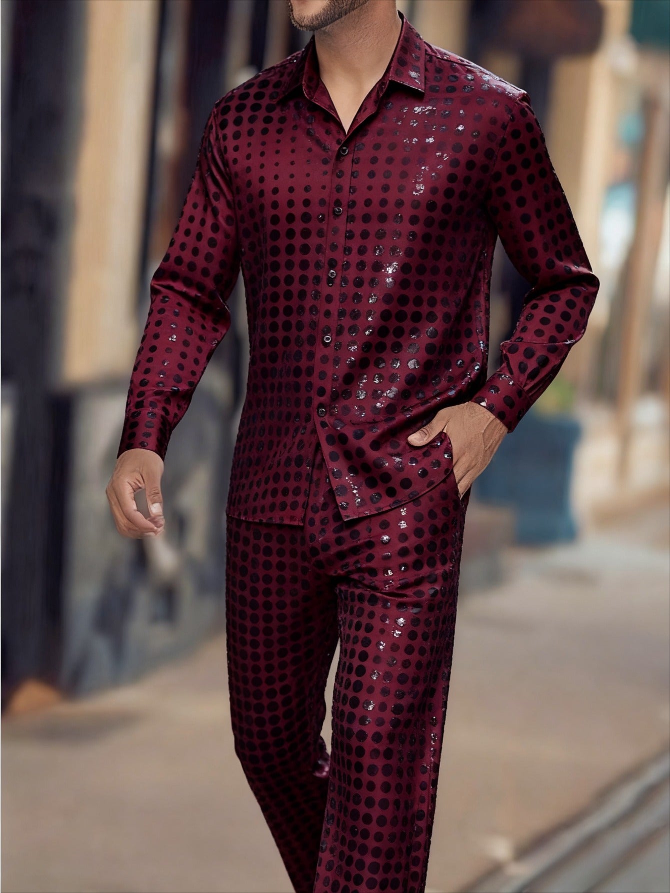 Men’s Polka Dot 2-Piece Suit