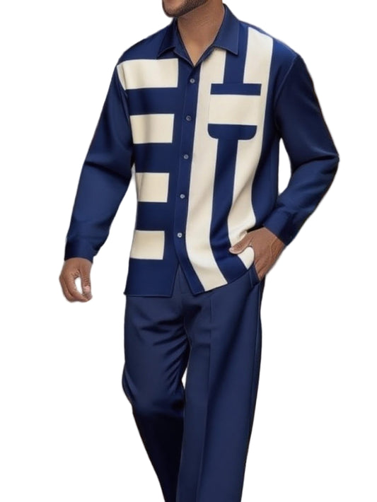 Bradely Leny Designer Men's long-sleeved shirt and trouser suit