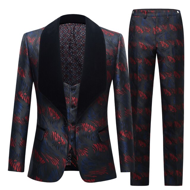 New Kids Wedding Blazer Baby Boys Suit Jackets Formal Coat+ Pants+vest 3 Piece Boy Suits Formal for Wedding Party Boy